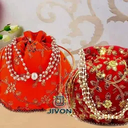 jivon Women Orange, Red Potli-picture-35