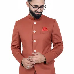 aljaami Men jodhpuri bandhgala Solid Suit image 4