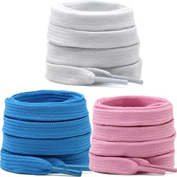 house of common Shoe Laces Flat White Blue Pink 150cm shoe lace for Sneakers Canvas shoes Shoe Lace-image-92