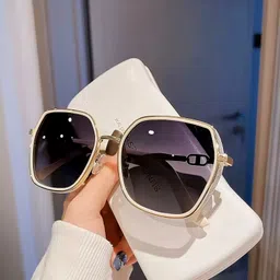 eyedens UV Protection Over-sized, Retro Square Sunglasses (Free Size) image 3