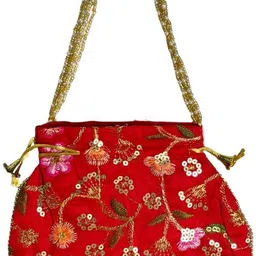 aa international Women Red Potli-picture-18