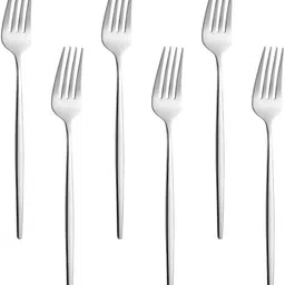 oicia Silver Table Forks, Small Appetizer Fork, Silverware Cutlery Forks, Dessert Fork Stainless Steel Fruit Fork Set-picture-28
