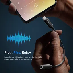 Hammer Black Type C to 3.5 mm Audio Jack Connector Phone Converter image 2