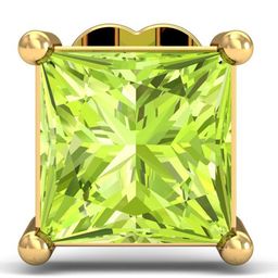 KUBERBOX  Tiny Square 18KT Gold Peridot Nose Stud-0.36gm-picture-21