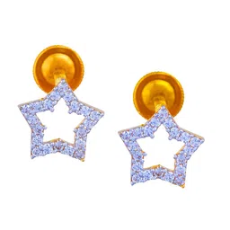 BHIMA 22K Hallmark 916 Purity Yellow Gold Star Stone Stud-picture-36