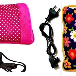 true shop Best Quality combo of 2 (Multi-color) Electric Velvet and electric 1 L Hot Water Bag (Multicolor) Electric hot water bag for pain relief 1 L Hot Water Bag-picture-22