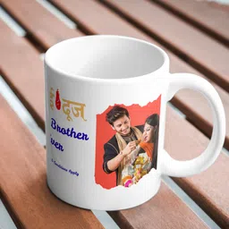 valenza gifts Personalized Ceramic for Bhai Dooj Gift – Photo Print Cup_3 Ceramic Coffee Mug-picture-18