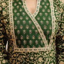 tasrika Floral Print, Embroidered, Embellished Kurta, Salwar & Dupatta Set image 5