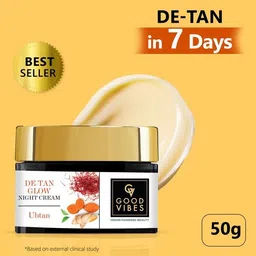good vibe De-Tan Glow Night Cream Ubtan with Power of Serum Scrub-picture-19