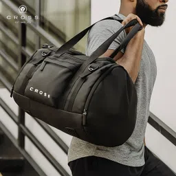 cross 35 L Gym Duffel Bag - Mestow Nylon Duffle Bag – Black | Lightweight, Durable & Travel-Ready " - Black image 3