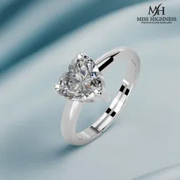 Sterling Silver Cubic Zirconia Rhodium Plated Ring-image-32