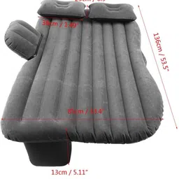 oshotto Car Travel Inflatable Bed Mattress with Two Air Pillows For Brezza (Grey) Car Inflatable Bed image 4