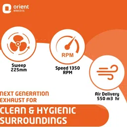 orient electric Hill Air 225 3 Blade Exhaust Fan image 2