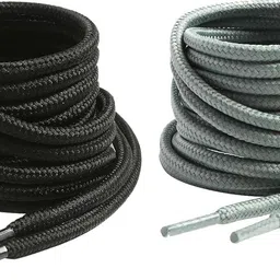 XERUS Round Boot Lace Casual Hiking Shoelace 120CM Black Light Grey Shoe Lace-picture-46