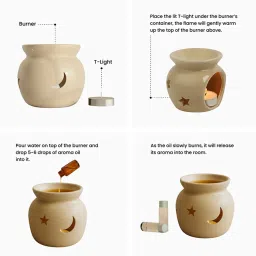 habereindia Aroma Oil With Burner Set For Gifting,Relaxation And Home Fragrance image 5
