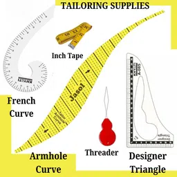 qroof SEWING TAILORING FRENCH CURVE WITH [ MARKING + ARM HOLE + TRINGLE-picture-45