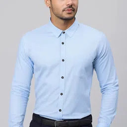 manchester & co Men Regular Fit Solid Spread Collar Casual Shirt-picture-37