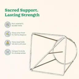 ugaoo Banana Plant Stand for Pooja – Set of 2 | Metal Pooja Decoration Stand Plant Container Set image 3