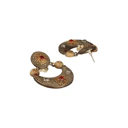 Saraf RS Jewellery Dual-Plated American Diamond Stone-Studded Oxidised Jewellery Set image 2