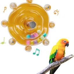 verilux Bird chew toy swiveling parrot toy with colorful beads for small birds Plastic Chew Toy For Bird image 1