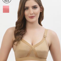 Floret Nude-Coloured & Rose Pack Of 2 Non Padded Everyday Bra Crossfit_Nude-Rose_30D-picture-28