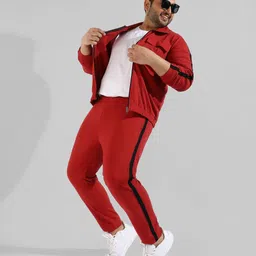 instafab plus Solid Men Track Suit-picture-23