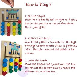 manaaz Montessori Educational Slide Puzzle | Brain Teaser STEM Learning Toy Age 4-10 image 5