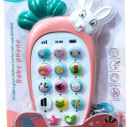 prakee Carrot Shape Baby Musical Mobile Phone Toy with Lights & Animal Sounds-picture-16