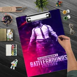 durga quality creation BGMI Design Digital Reprint Clip Board Exam Pad (14x10 Inches) exam pad image 2