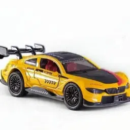 Sports car toys matel body three door open multicolor yellow & white-image-20