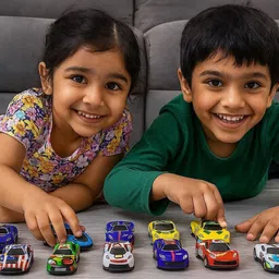 rodio Mini Metal Toy Car Set – 12 Pieces, 3 Inch Die-Cast Vehicles for Kids image 3