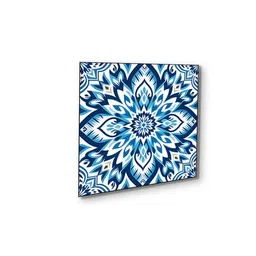 nestroots Blue and White Tile Collection Call Wall Painting Set of 3 Black Frame image 5