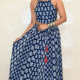 jaipur hand block Floral Print Stitched Lehenga Choli image 3