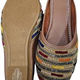 handi kalah Designer Faux Leather Women’s Traditional Jutti Party Wear For Women image 3