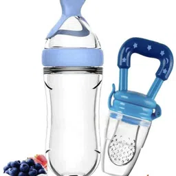 Baby Silicone Food Feeder Fruit Nibbler Combo Teether and Feeder pack 2- silicone-image-1