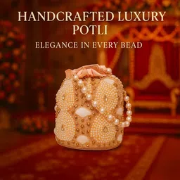 bagcouture Women Beige Potli image 3