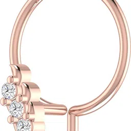 avsar Netra 18kt Diamond Rose Gold Nose Wire image 2