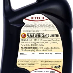 pl super palco HITECH SAE 15W40 Heavy Duty Diesel Engine Oil 3 Litre API CI-4/SL Synthetic Technology for Turbo Charged Diesel Truck SUVs MUVs Superior Protection Heavy Duty Engine Oil image 2