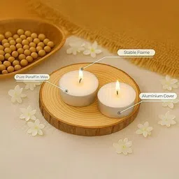 pleasing forest AN_(A_547)_Tealight_White_Pack Of -50 Candle image 2
