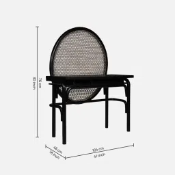 opaque studio Twilight Cane Study Table in Black Finish image 2