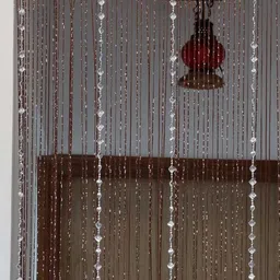 pindia 213.36 cm (7 ft) Polyester Semi Transparent Door Curtain Single Curtain image 2