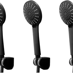 Parryware hand shower 3 - Modes, Bathroom clean black with Hose & clutch set of 3 pic 130 shower-picture-28