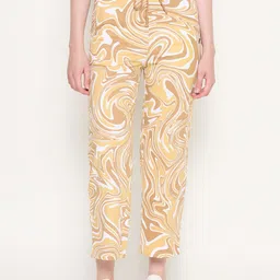 duke Women Printed Yellow Track Pants-picture-28
