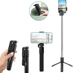 NKL Perfect Strong Selfie Stick Design with Light, Multi Purpose Use Bluetooth Remote_21 Bluetooth Selfie Stick image 1