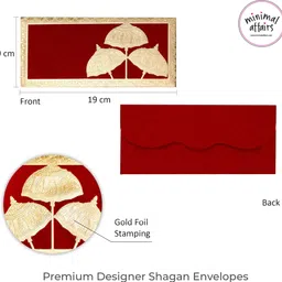 minimal affairs pack of 10 Pcs Premium Embossed Shagun Envelopes, Designer, Money Shagun Cash Envelopes for Weddings Birthdays Rakhi Gifting with Umbrella Design and Border - Multicolor Envelopes image 3