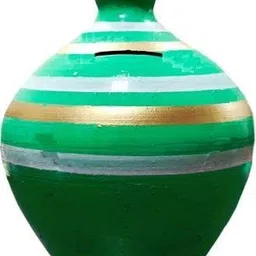 somudee Mitti Ki Gullak/Clay Gullak Large Coin Bank (Gift For Kids) Coin Bank image 4