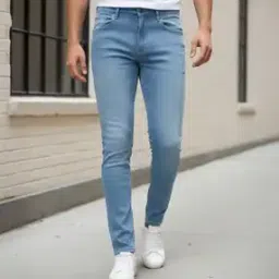 Shein Full Length Fly With Button Closure Mid Wash Jeans-image-84
