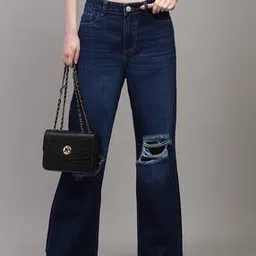 Shein Full Length Distressed Loose Fit Jeans With Pockets-picture-44