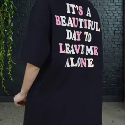 Shein Drop Shoulder Typographic Back Print Crew Tshirt image 1