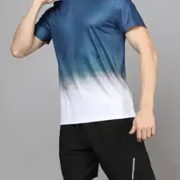 Shein Short Sleeve Ombre Dyed Abstract Print Crew Tshirt-picture-53